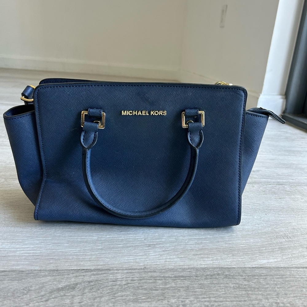 Michael Kors Dark Blue Satchel